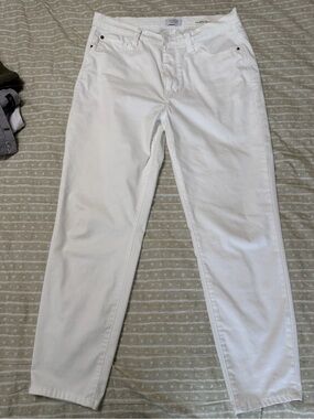 Curve Appeal Women's White Ankle Crop Jeans